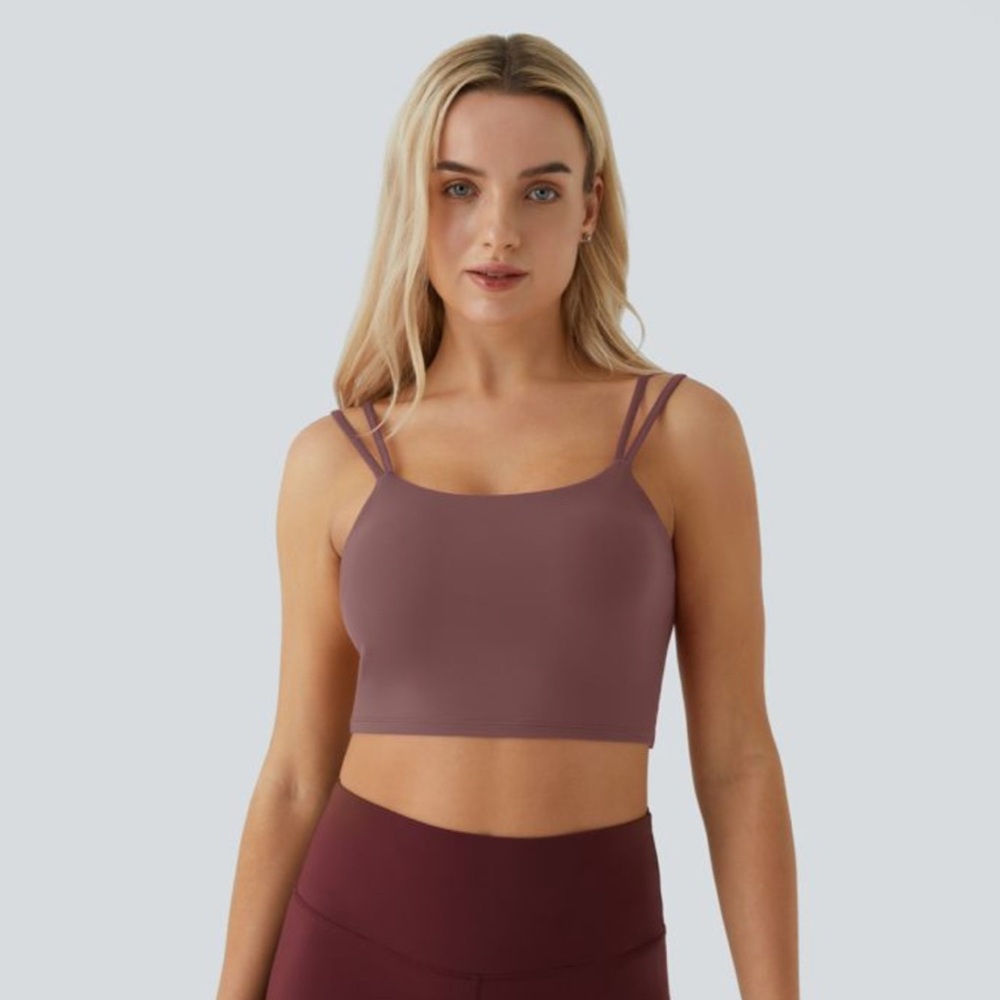 NWT HALARA XL Double Straps Cropped Yoya Tank Top Sports Bra